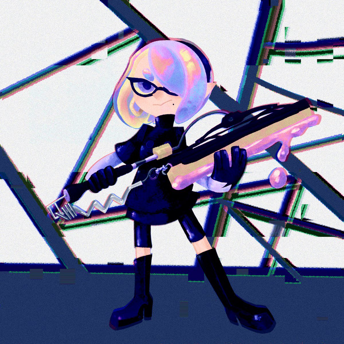 akwardowlette's tweet photo. 2b but its splatoon 
#Splatoon #NieRAutomata https://t.co/NU6g5aabQj