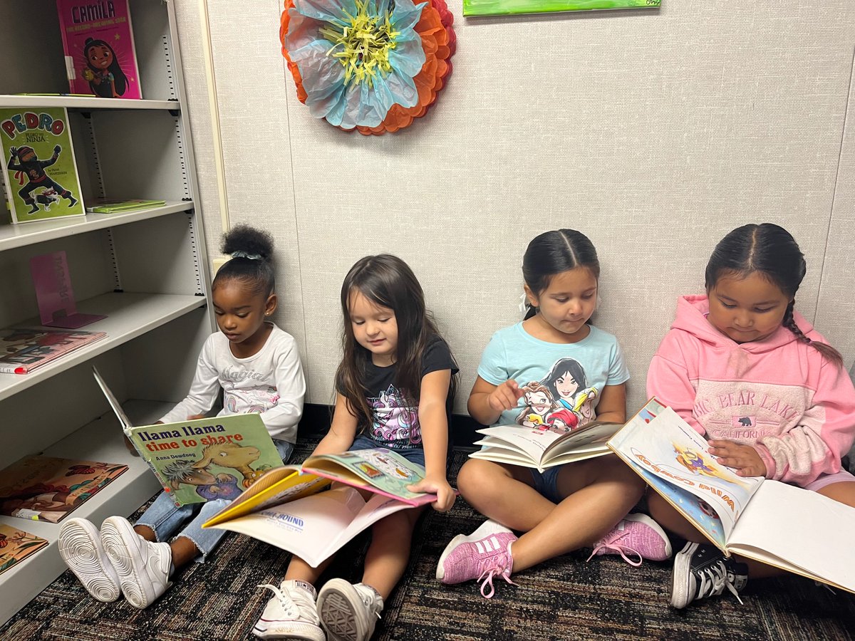 Miss Antonsen’s kindergarten class loves visiting the library. Readers are Leaders!