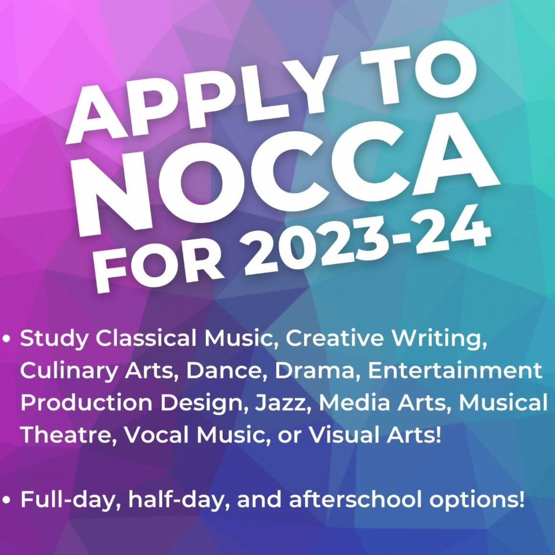 There's plenty to talk about in this month's newsletter from the NOCCA Foundation, including two shows by NOCCA Visual Arts alumni, arts classes for adults and kids, and applying to NOCCA for the 2023-24 school year!

conta.cc/3RHMu1V