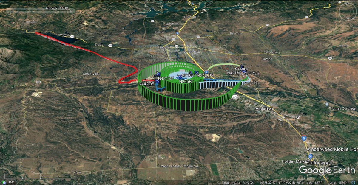 fire_feeds's tweet photo. Firefighting assets fighting the 5 acres #HobbyFire South of #Redding #ShastaCounty #CA 
https://t.co/h8GiJHQeWq
Coulson Aviation
#AA2CG #N552CG
#CalFire 
#A240 #N421DF
#T94 #N442DF
#T95 #N448DF
Redding Air Service
#N205BT
US Leasco
#HT716 #N716HT
🇺🇸❤️‍🔥 https://t.co/hKPs7PHyQy