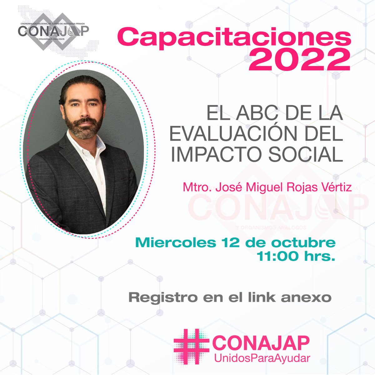 JAP_CDMX's tweet photo. Te invitamos a participar en:
𝐄𝐥 𝐀𝐁𝐂 𝐝𝐞 𝐥𝐚 𝐄𝐯𝐚𝐥𝐮𝐚𝐜𝐢ó𝐧 𝐝𝐞𝐥 𝐈𝐦𝐩𝐚𝐜𝐭𝐨 𝐒𝐨𝐜𝐢𝐚𝐥
🗓 12 de octubre | 11:00 hrs
¡La @ConajapOficial te invita!
Regístrate:
📲 https://t.co/Srz9I30ZTB
#Conajap #UnidosParaAyudar
#JAPContigo👍🏻 https://t.co/TxXJS45kTQ