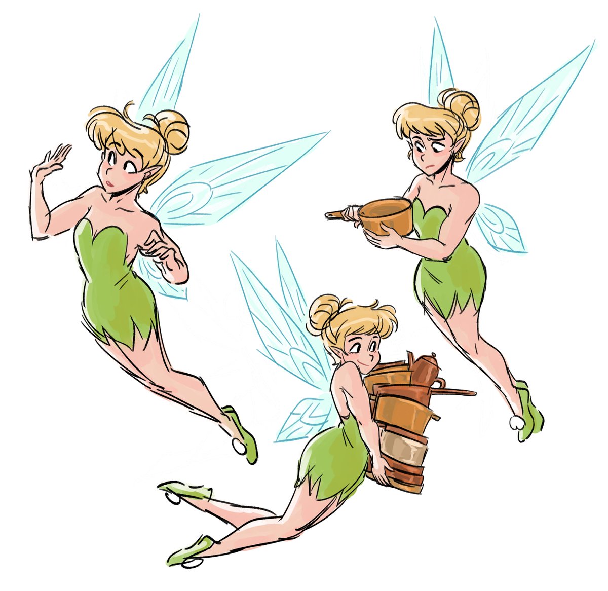 「pots-and-pans talent fairy 」|Marie Lum 林のイラスト