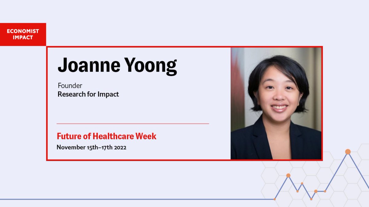 research4impact's tweet photo. #EconomistEvents #EconFutureofHealthcare 

Dr Joanne Yoong, CEO &amp; Principal Researcher at RFI Singapore, will be a panellist at the 3rd annual Economist Future of Healthcare Week Asia from 15-17 November 2022. Register today: https://t.co/YKHI06dQv9 @the-economist-events https://t.co/h62CJ5wAUw