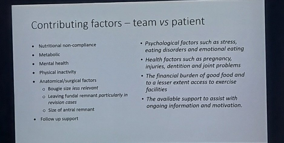 Patient rarely blames the surgeon when it comes to weight regain post #bariatricsurgery <a href="/JeffHamdorf/">Jeff Hamdorf</a> #ANZMOSS2022