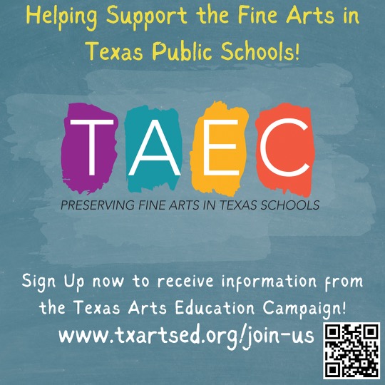 Advocacy for Fine Arts is now more important than ever!Join us by - bit.ly/3TgNb46 

#tmac #fineartsforall #texas #danceislife #musicislife #texasmusic #theatre #theatrearts #visualart #choir #orchestra #tmea