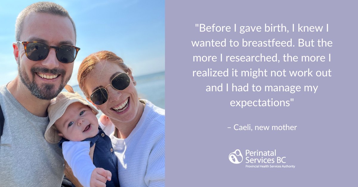 PerinatalBC's tweet photo. “Breastfeeding may be normal &amp; natural, but it’s not always simple and straightforward, it’s a skill &amp; it takes some practice,” admits Caeli, who gave birth in May. More stories &amp; resources on #breastfeeding at https://t.co/B1sMsZfodq
#chestfeeding 
#NationalBreastfeedingWeek https://t.co/ZSXfamfwsg
