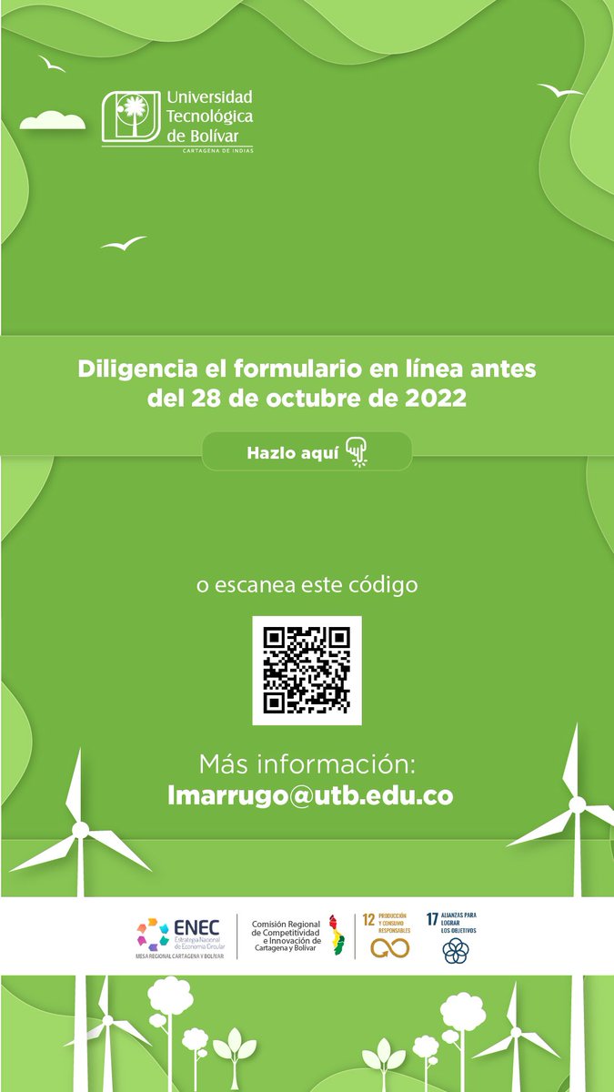 MarrugoSL's tweet photo. 🍃¿ Conoces organizaciones que estén implementando o en implementación de iniciativas de #economíacircular con domicilio en #Cartagena #Bolívar Invítalas a ser parte del Directorio de buenas prácticas ♻️ @EPACartagena @utboficial @GobDeBolivar @AlcaldiaCTG https://t.co/LNkAyTyOfl