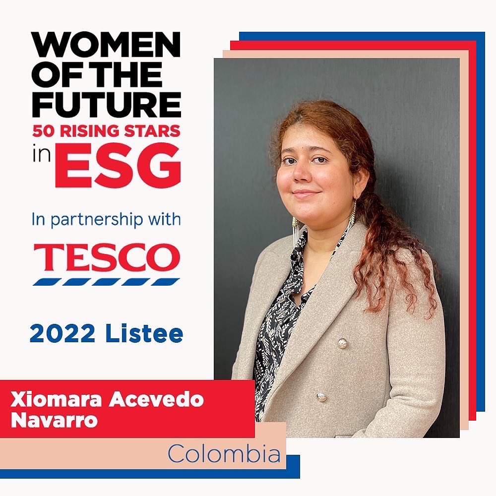 🤩I’m excited to be listed as 1 of the 50 rising stars🌟changing the world for social, environmental &amp; governance (ESG) impact by <a href="/womenoffuture/">Women of the Future</a> 💜✨🇨🇴 <a href="/OneYoungWorld/">One Young World</a> 

These recognition seeks to celebrate the female trailblazers and role models who are at the forefront of #ESG!
