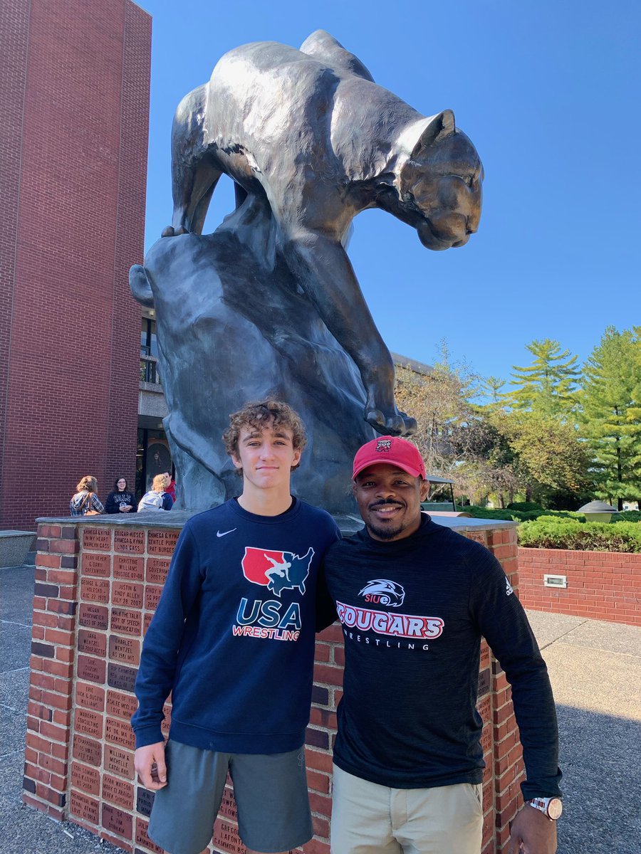 Thanks <a href="/SIUEWrestling/">SIUE Wrestling</a> for a great visit, had an awesome time seeing the campus.
<a href="/AlexHamrick7/">Alex Hamrick</a> <a href="/DarylThomas8025/">Daryl Thomas, MSML</a> <a href="/aceofspates/">Jeremy Spates</a> <a href="/GHSWrestling_IL/">Glenwood Wrestling</a> <a href="/Jbrunz22/">Jbrunz</a> <a href="/GpaulStraube/">GPaul Straube</a> <a href="/GpaulStraube/">GPaul Straube</a> <a href="/Channel1450com/">Channel1450.com</a> <a href="/Coach_Kuntz67/">Bradley Kuntz</a> @CoachCoxGT