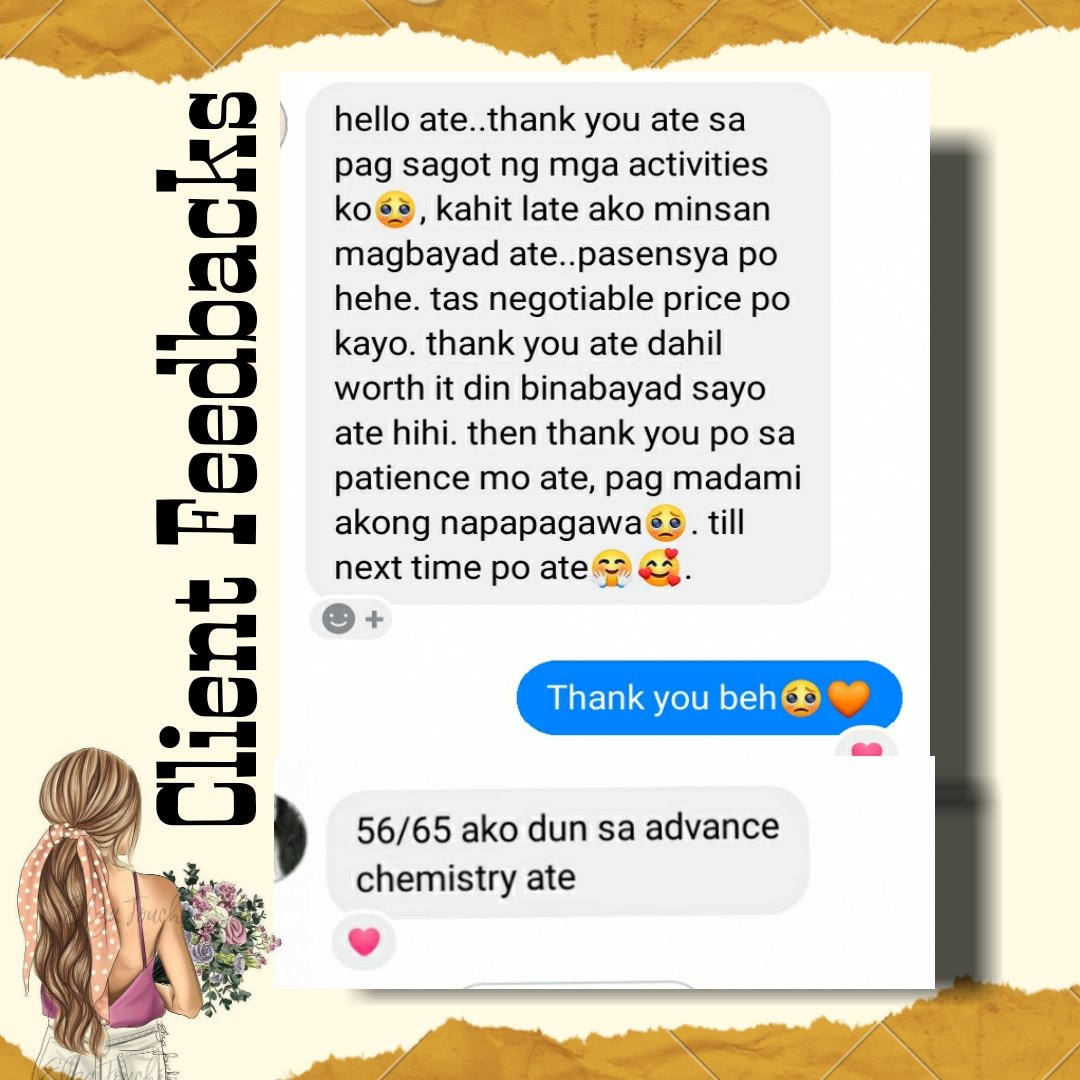 My client's feedback. Iyong puso ko sobrang nagagalak🧡🥺