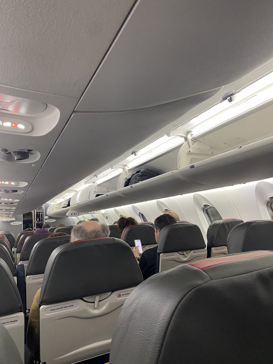 Once again <a href="/AmericanAir/">americanair</a> has failed. Forced to check a carry-on bag before boarding a connector, despite me stowing it on the previous AA flight and explaining it had prescribed medicine. I was also not allowed to remove the medicine. Then, I board and see this. Cool.