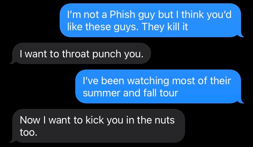 TextsfromBarfly's tweet photo. Barfly when I tried to get him to listen to my new favorite jam band https://t.co/EsPq0gaXT4