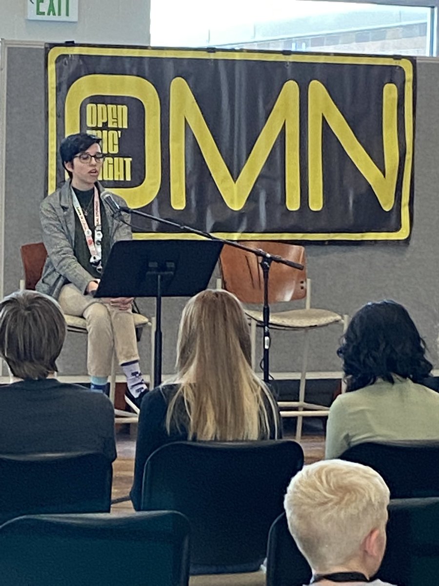 jennywirtz's tweet photo. Great talent taking the stage at Open Mic Night tonight! @ACHSLib @AnkenyHawkMedia #OMN https://t.co/JcuzeeqpBe
