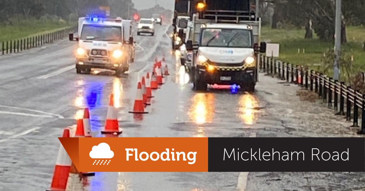 Avoid Mickleham Road, Craigieburn in both directions due to flooding near Cookes Road. Emergency services are directing traffic. Use Aitken Boulevard or Oaklands Road as alternatives. Drive with caution and allow extra time. #victraffic