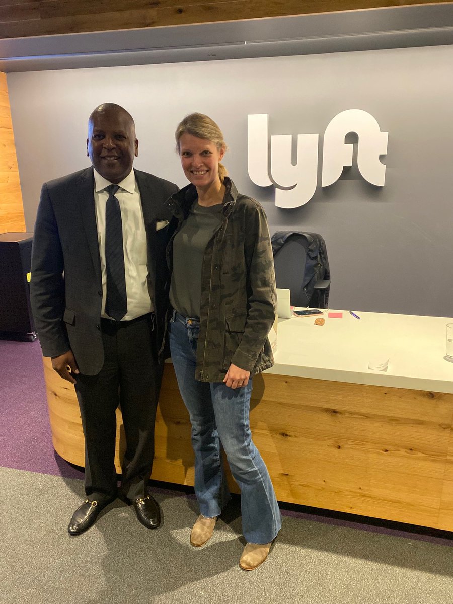 ktsharp2's tweet photo. Big thanks to @lyft for hosting me and board Chair @SteveBenjaminSC at the SF HQ today. A welcome in-person download on sustainability, safety, multi-modal transit, FoW, and of course rideshare. A #flexforward visit! https://t.co/u2b8xJ9twk