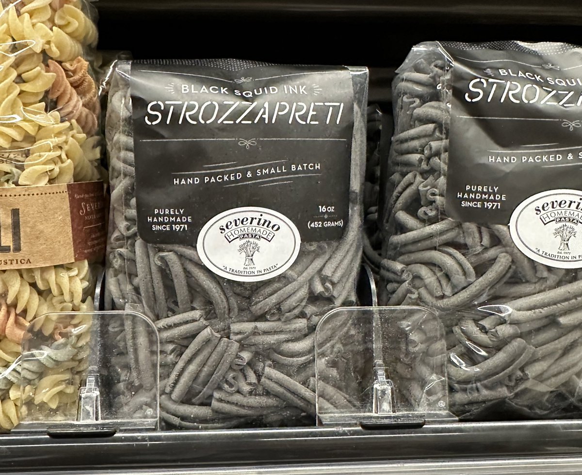CaitBarron's tweet photo. It’s been 5-years since first finding and trying squid ink pasta while in a tiny market in Denver. Finding it back in the East Coast means I cooked dinner tonight! https://t.co/MQaHEbqXDt