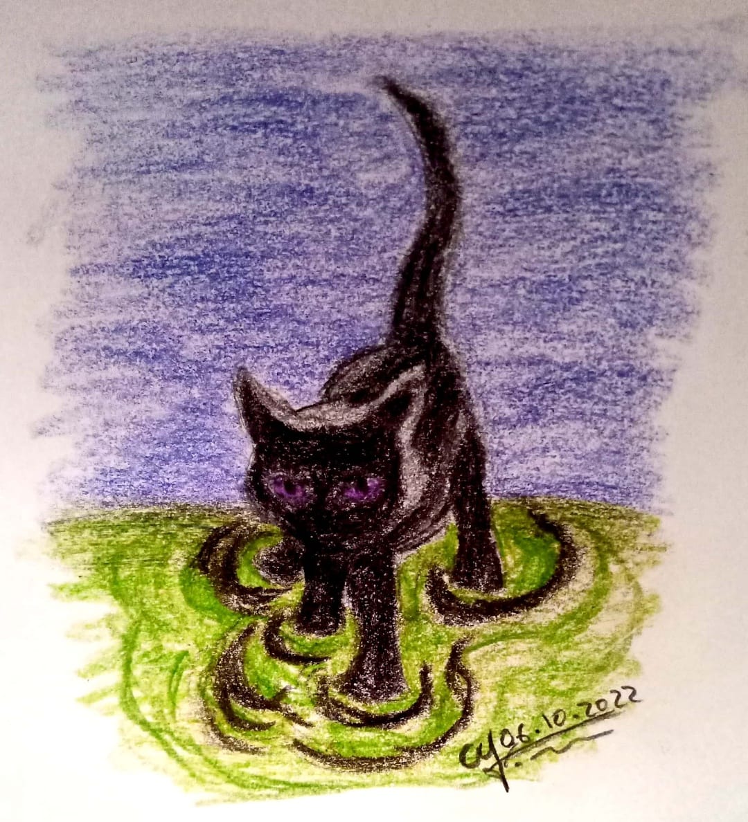 Crisandmy's tweet photo. 02. Gato negro
#gatonegro #magicandcreatures #october #octubre #draw #drawing #dibujo #dibujando #color #gato #negro #blackcat #chatnoir https://t.co/MImWFwr3Mg