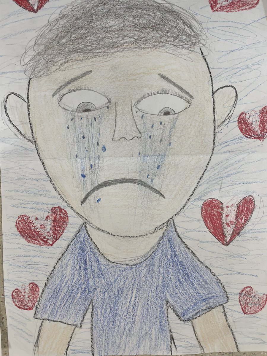 fro_mrs's tweet photo. Such creative artists on Team Fro! Working on our “show not tell” skills @HarrisonHawks90 https://t.co/t2dapJAUmR