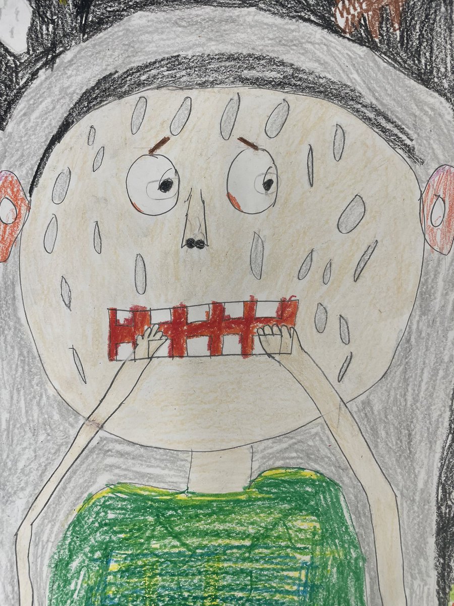 fro_mrs's tweet photo. Such creative artists on Team Fro! Working on our “show not tell” skills @HarrisonHawks90 https://t.co/t2dapJAUmR