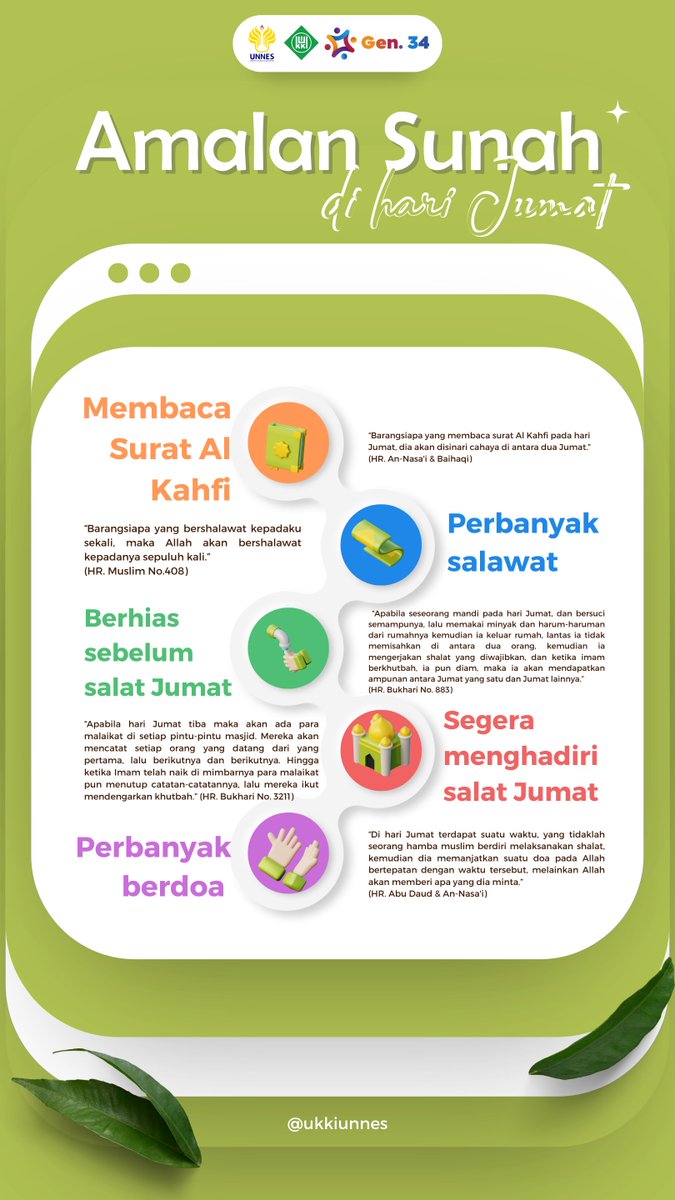 Bismillah
Jumat Mubarak✨
Jangan lupa sunah hari Jumat!

#JumatBerkah