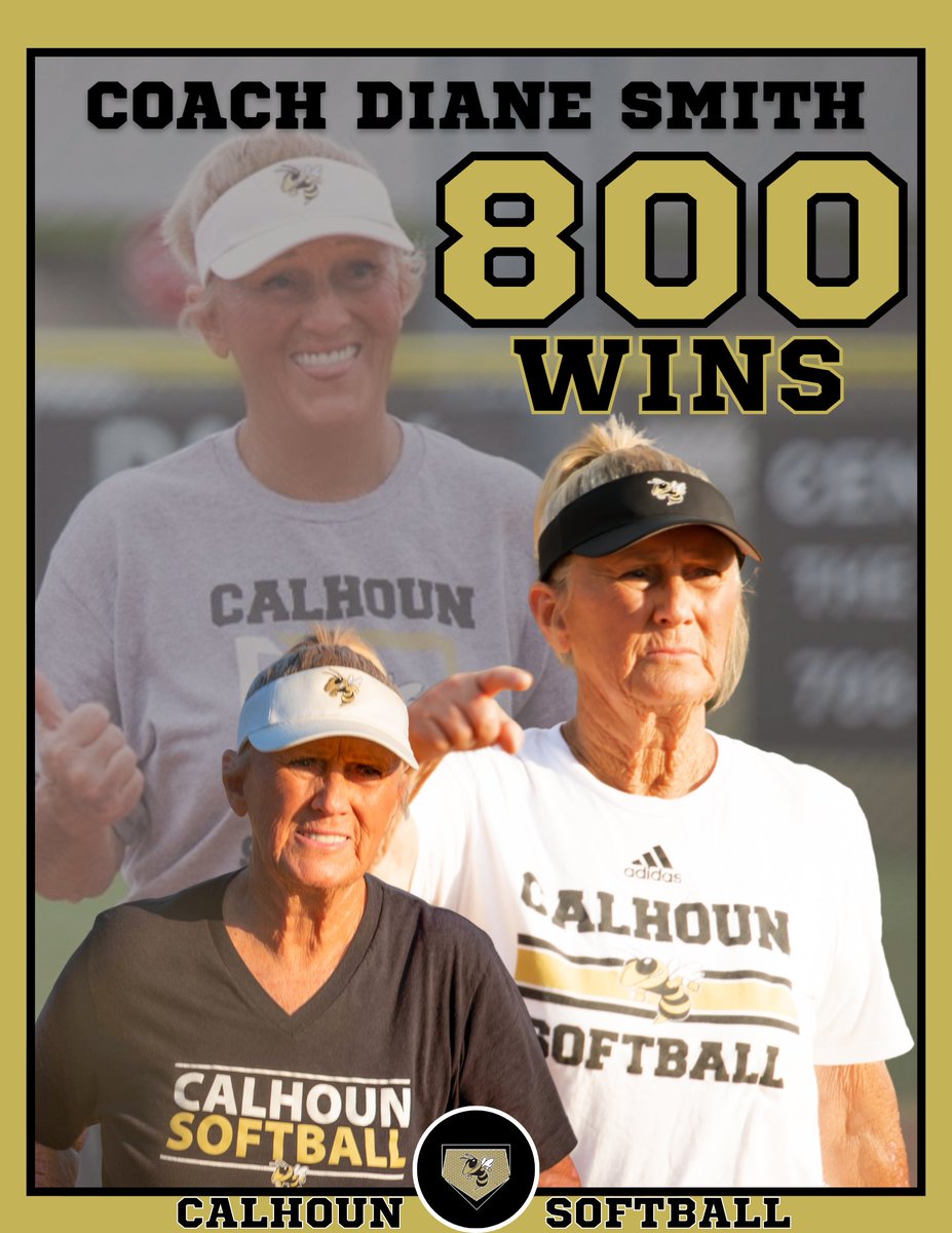 COACH DIANE SMITH SECURES 800 WINS! 

CHS Head Softball Coach Smith is the winningest coach is school history &amp; one of the winningest coaches in GA. This is her 37th season leading the Lady Jackets with #800 resulting in a big 16-2 win over Hiram. #legend