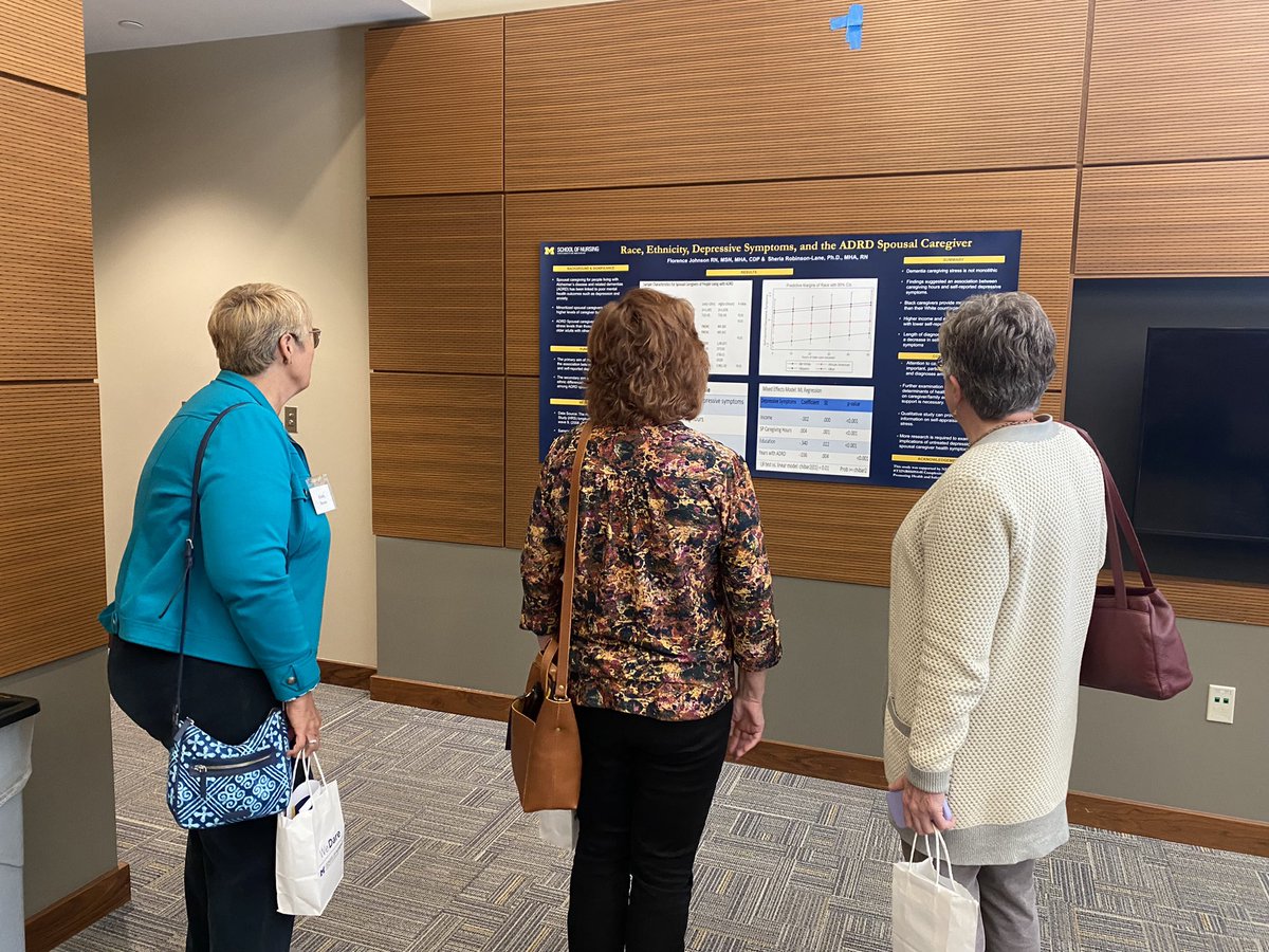 FloJo_glamma4's tweet photo. #umsn #nursingreunion #alumni It was an honor to present my spousal caregiver research poster at the nursing reunion. I had meaningful discussions with the alumnae. https://t.co/6CuABNa9p0