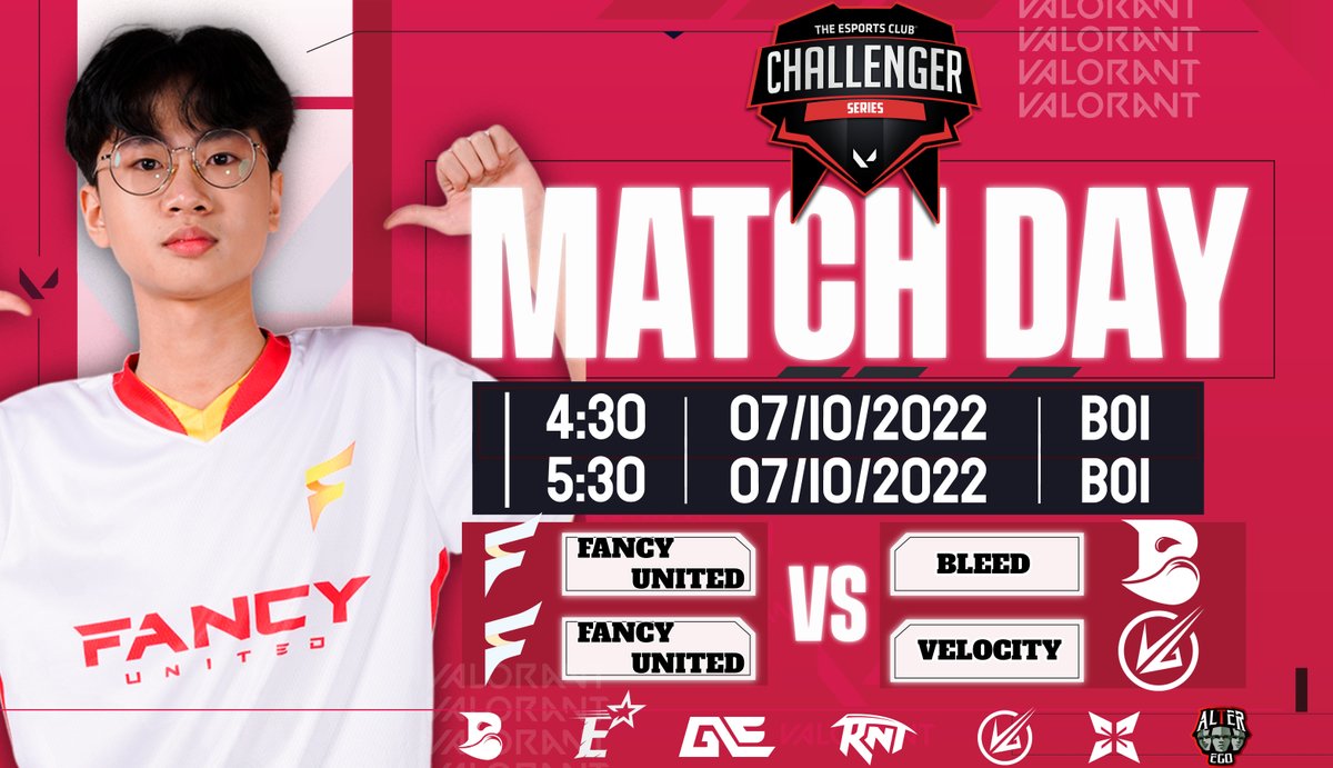 FANCYUTD's tweet photo. DAY 3: Keep Fire 🔥
@TheEsportsClub1: Challenger Series 

📆 Wednesday, 6th October
⏰ 5:30PM SGT vs @ggBleed[BO1]
⏰ 6:30PM SGT vs @officialvlt [BO1]
🔴 https://t.co/SBwTKOcITz

💪#FLYFANCY #FELLFANCY 🔥 https://t.co/bg9kMCzhi9