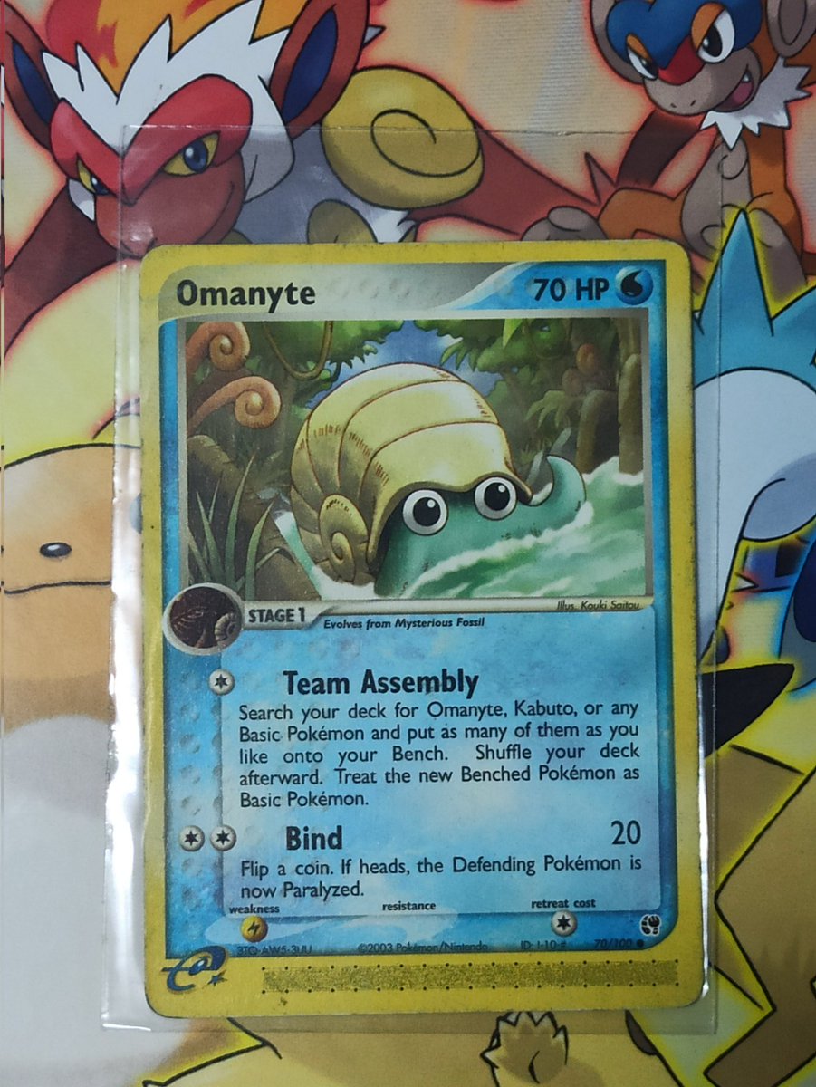 DrOmanyteTCG's tweet photo. Omanyte 70/100 🇺🇲 (Sandstorm)
- Pokémon: Omanyte
- Expansion: Sandstorm
- Illustrator: Kouki Saitou
- ID: I-10-#
- Code: 3TQ-AW5-3UU
#Omanyte #Sandstorm #NintendoeReader #PokemonTCG #DrOmanyteTCG #オムナイトの日
#10月6日はオムナイトの日 https://t.co/wcS9L2XYpa