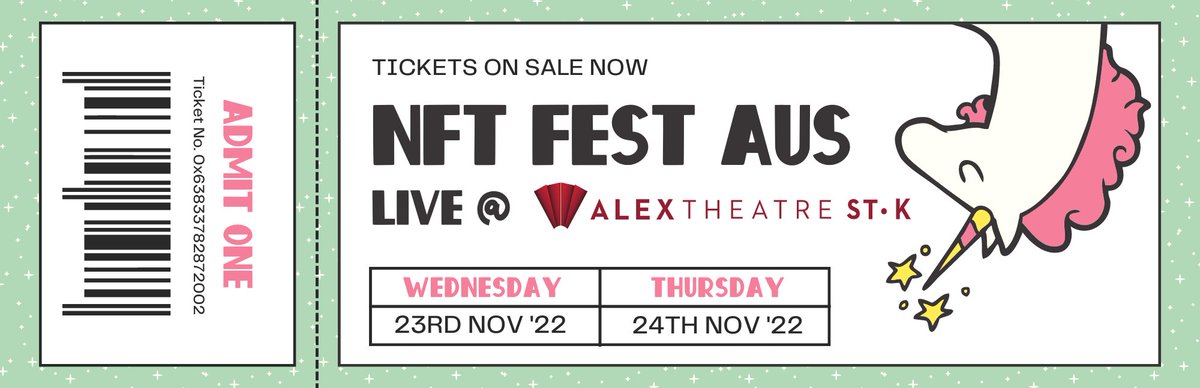 NFTFestAus's tweet photo. 🦄TICKETS ARE ON SALE NOW!🦄

It's time to get this show on the road. We can't wait to see you all there.
- 2 Days
- 3 Streams
- 100+ speakers

https://t.co/wNPjp6yfoO https://t.co/bgIoQLt5fE