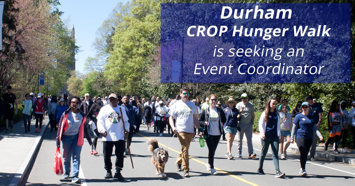 CROPWalkDurham's tweet photo. Have you heard? @CROPWalkDurham is looking for an Event Coordinator. Visit https://t.co/OICZcAswzS for details about this position.

#DurhamNC #CROPHungerWalk https://t.co/dBQHgpFSCo