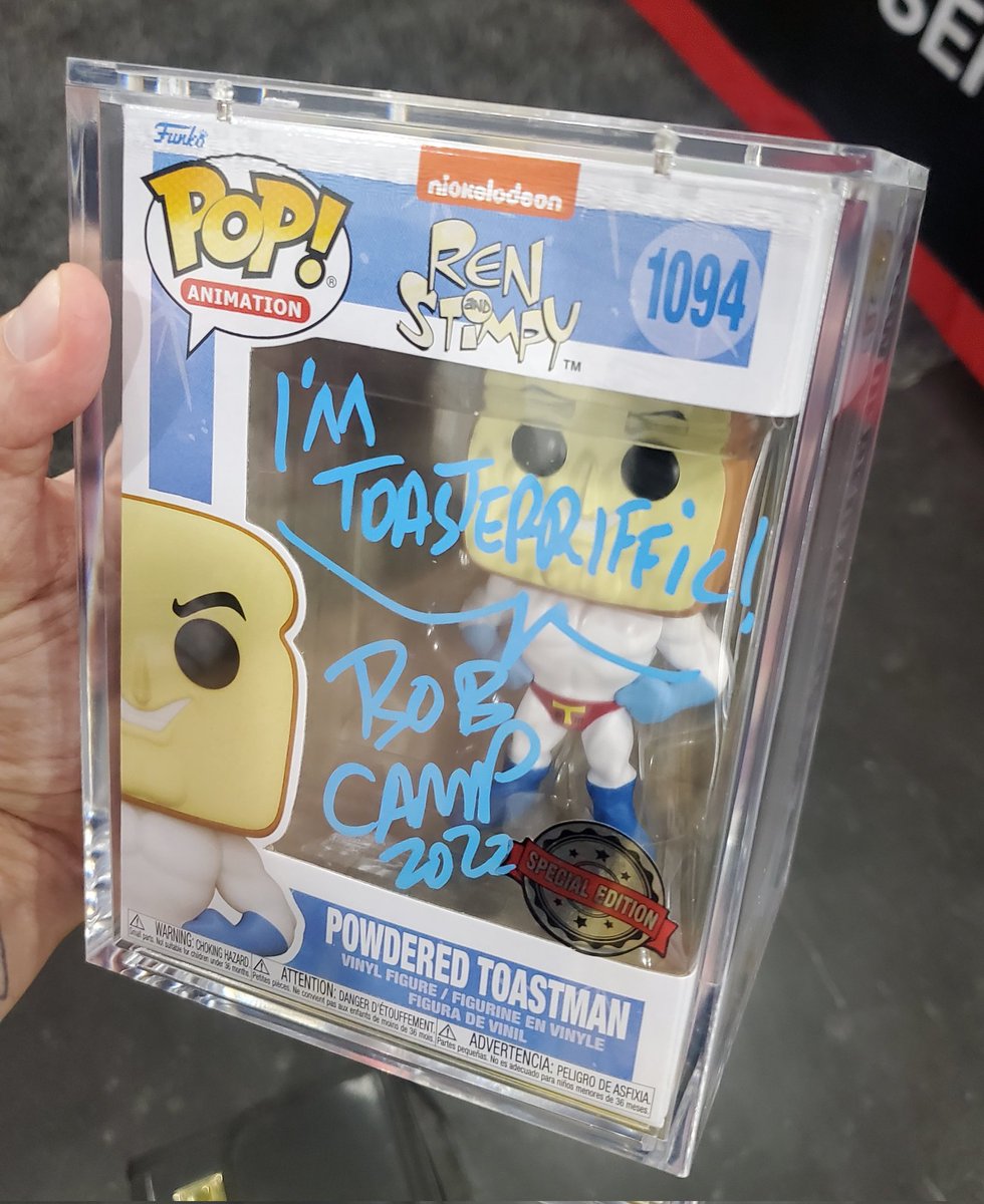 CrossKeyComics's tweet photo. #funkoPOP #renandstimpy #Powdertoastman #bobcamp #autographs #NYCC #NYCC2022 https://t.co/lc2uh021HN