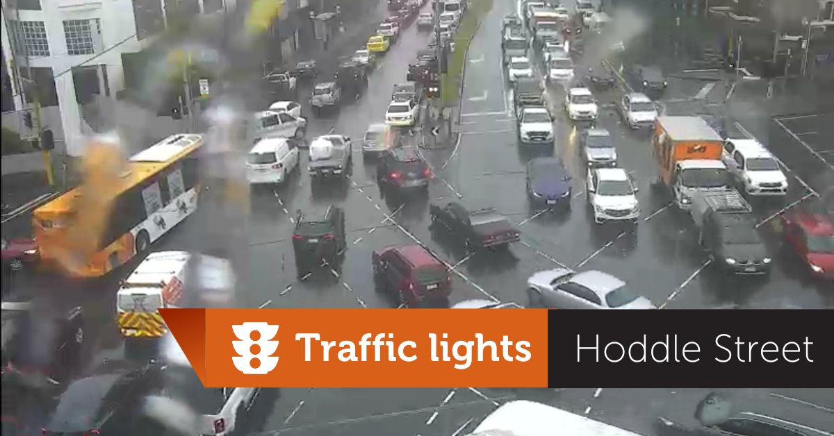 Traffic lights are flashing yellow on Hoddle Street at Victoria Parade, due to a fault caused by the rain. Several sets of lights also out across the city . If you encounter traffic lights out proceed with caution using the same rules as at a stop or give way sign. #victraffic
