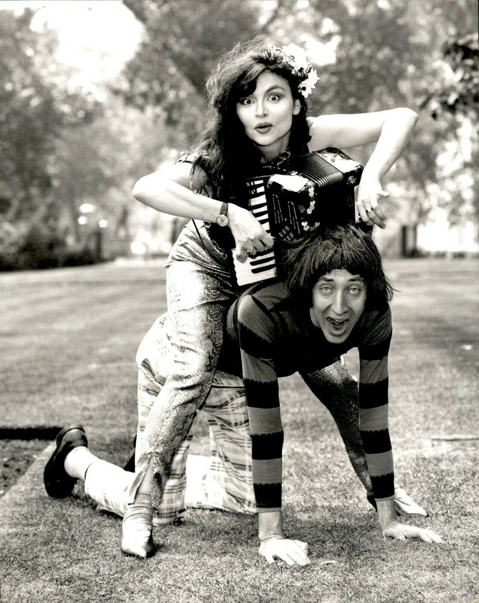 thirstypete's tweet photo. This how @JudyTenuta will be remembered. #TheLoveGoddess always had a squeeze box in her hands and probably @EmoPhilips beneath her. #RIPGoddess https://t.co/ZAtBtbHPQA