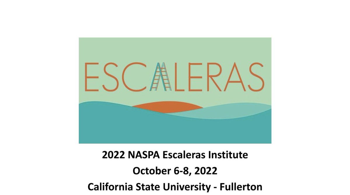DeterminedDrCC's tweet photo. So honored to be selected to attend the 2022 NASPA Escaleras Institute, focused on developing &amp; empowering Latinx/a/o leaders in student affairs &amp; higher education. NASPA Naspa Latinx/a/o Knowledge Community #escaleras22 @tweetinglavoz ✊🏽#cohort4 https://t.co/DMbIu6meJD