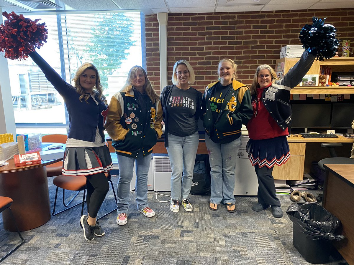 Our teachers got in on the fun today, and dressed as high school students!