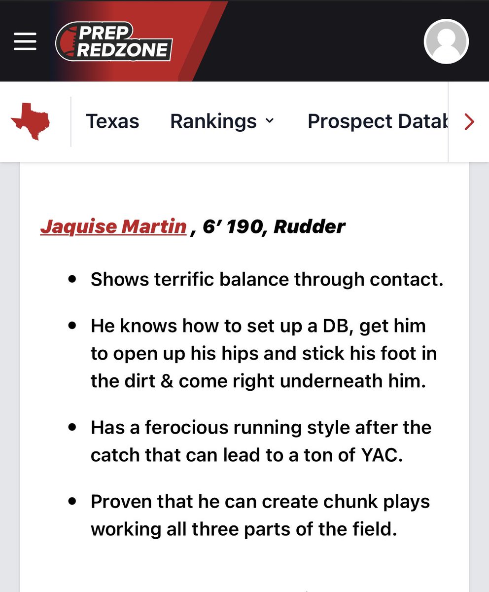 jaquise_martin's tweet photo. Thanks @hsfbscout @PrepRedzoneTX for the write up. @RudderFootball @BryanISDSports @eezar1 @TG2II @iamryanobryant @CoachEVazquez @teddiepain3 @BC_RouteDoc https://t.co/8IYrscdV6X