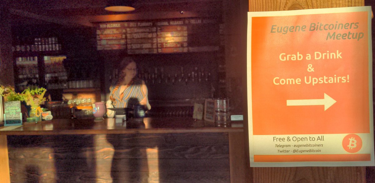 EugeneBitcoin's tweet photo. Who is coming through tonight? #Bitcoin
#eugene #localmeetup https://t.co/6WphmDTiER