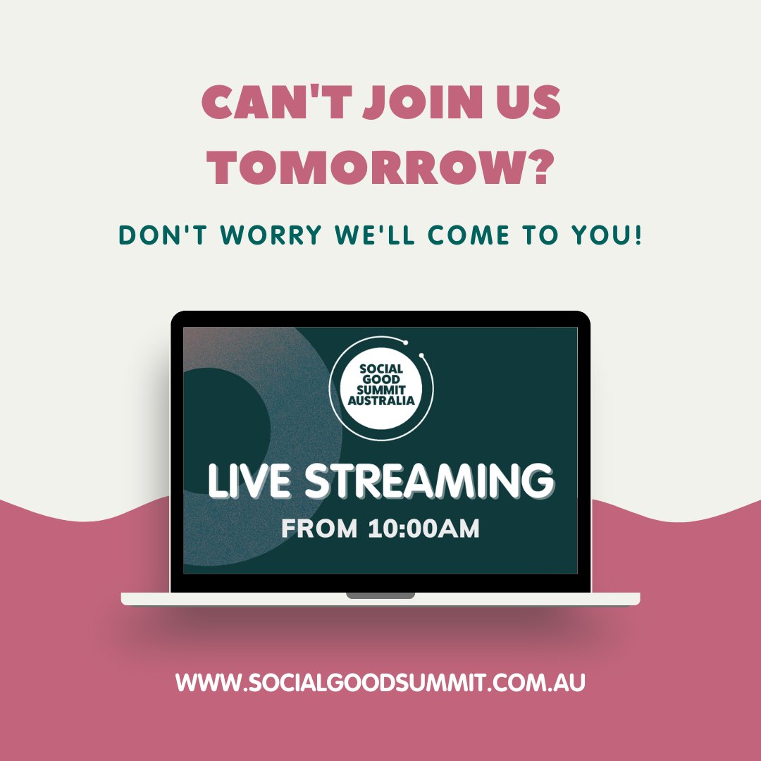 SocialGoodAU's tweet photo. Can't join us!!! We are coming to you!!!
Just log in to our livestream via our page.

So excited https://t.co/DnX0861YkF