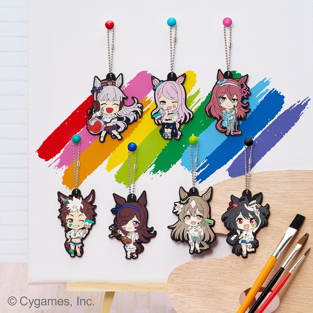 ウマ娘　ナムコ限定　ラバーキーホルダー　フィギュア　背景ボード　セット ウマ娘 ナムコ限定 ラバーキーホルダー フィギュア 背景ボード セット