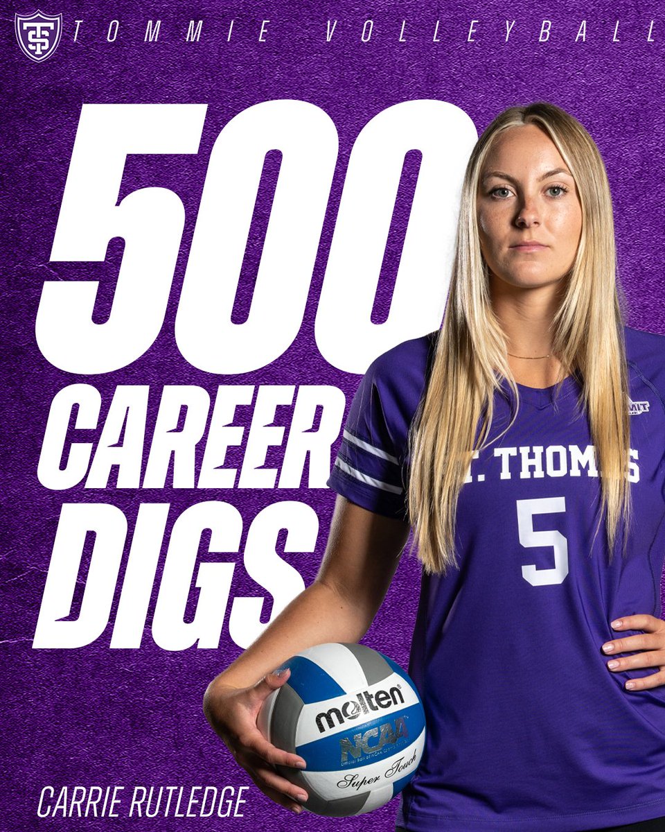 Tommievball's tweet photo. That's 5️⃣0️⃣0️⃣ digs for our Meemaw!

Congrats Carrie Rutledge

#RollToms https://t.co/psuL3ywVSg