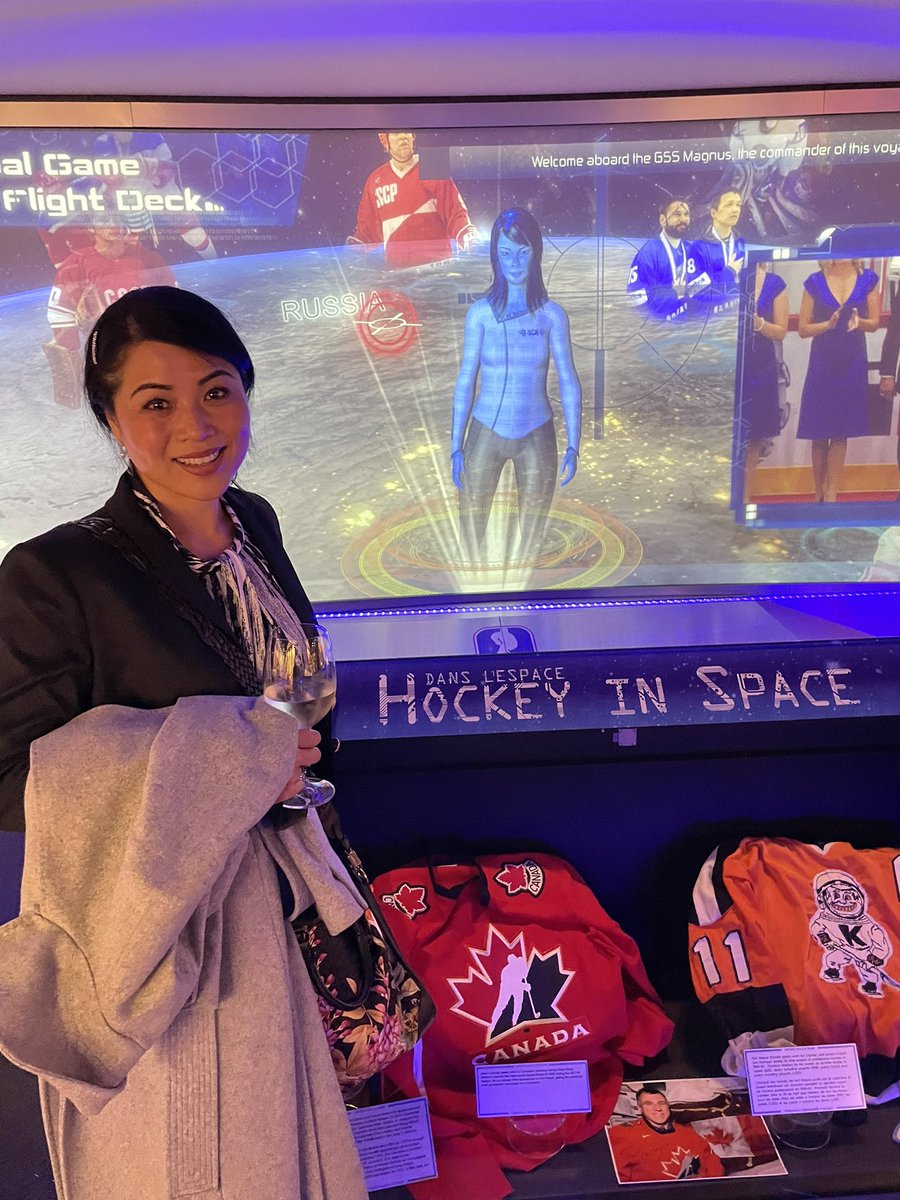 ca_chung's tweet photo. Fitting reception photo @ Hockey Hall of Fame after a talk that highlighted our #collaboration with @NASA on discovering biomarkers for cardiotoxicity in patients with #cancer and those going on space travel. #GCOS22 https://t.co/BAiVcPmR8L