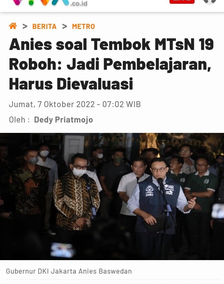 Odhe231's tweet photo. NGe les yg cerdas, "jd pembelajaran semua pihak, kt evaluasi, kita bantu, tanggung jawab semua pihak."
Gubernur 'ngeles' terhebat abad ini.
#PondokLabu https://t.co/335kbKaKNr