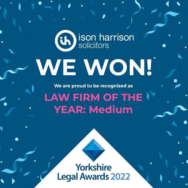 We Won! 🥳🏆

We are absolutely thrilled to have won the Law Firm of the Year: Medium award at last night's Yorkshire Legal Awards!

We are now proud to say we are The Award Winning Yorkshire Law Firm🙌

#YLAwards #IsonHarrison #Yorkshire