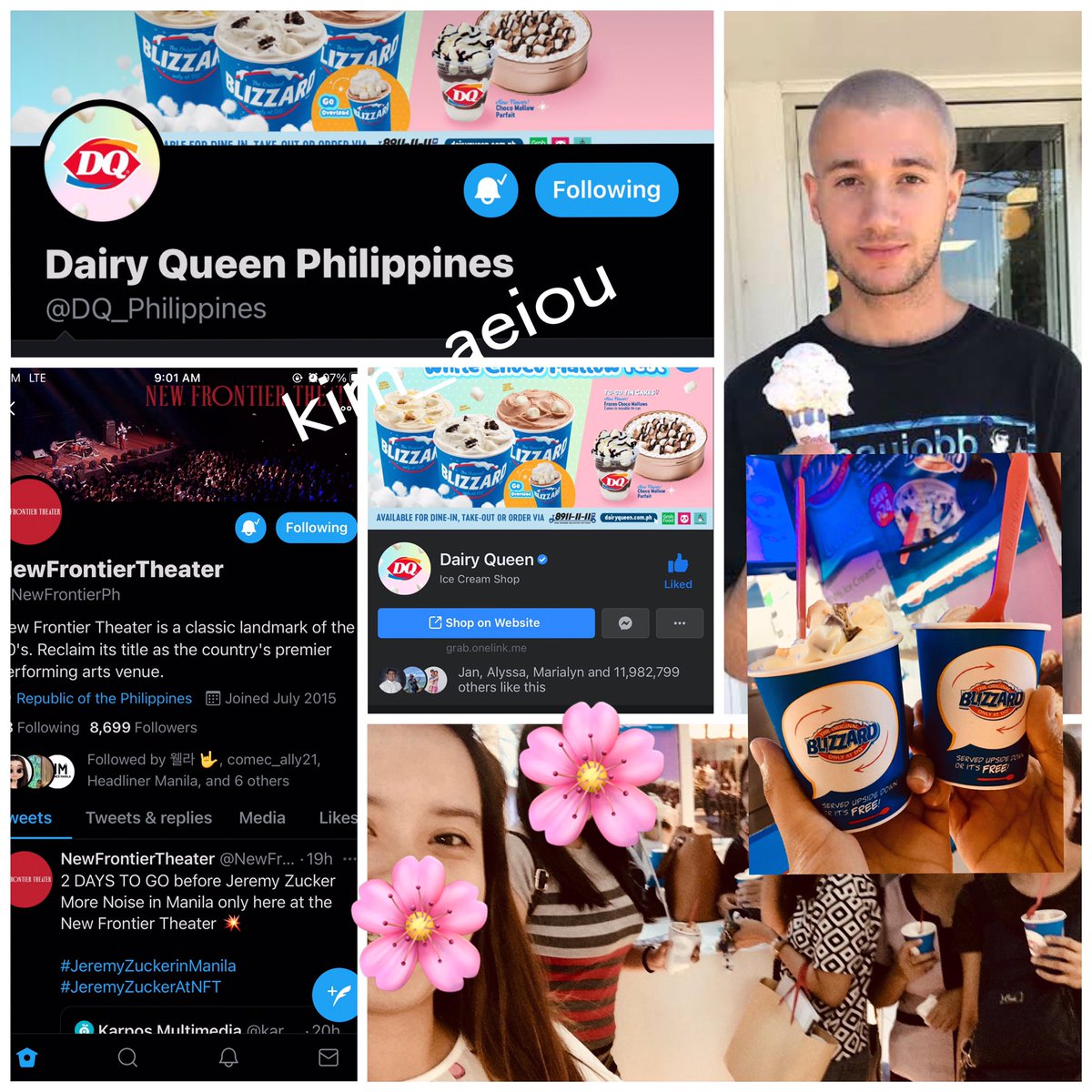 aeiou_kim's tweet photo. @DQ_Philippines @NewFrontierPh Always be the Chocolate KitKat Blizzard Treat 🍫 because' I am a sweet person, 🎶all the kids maybe depressed but 🎵I always, Ill care 🥰 and 🎶 Im so happy if i Will meet HIM! I know 🎵 you were good to me!  🎶i will cry with you!  #JeremyZuckerManila  #jeremyzuckeratNFT https://t.co/69g0PNQeYF