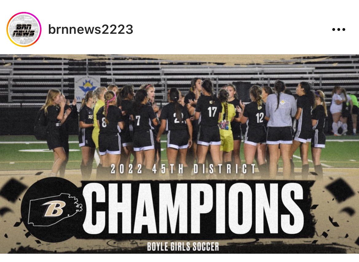 Girl’s Soccer District Champs!  Go Rebels!