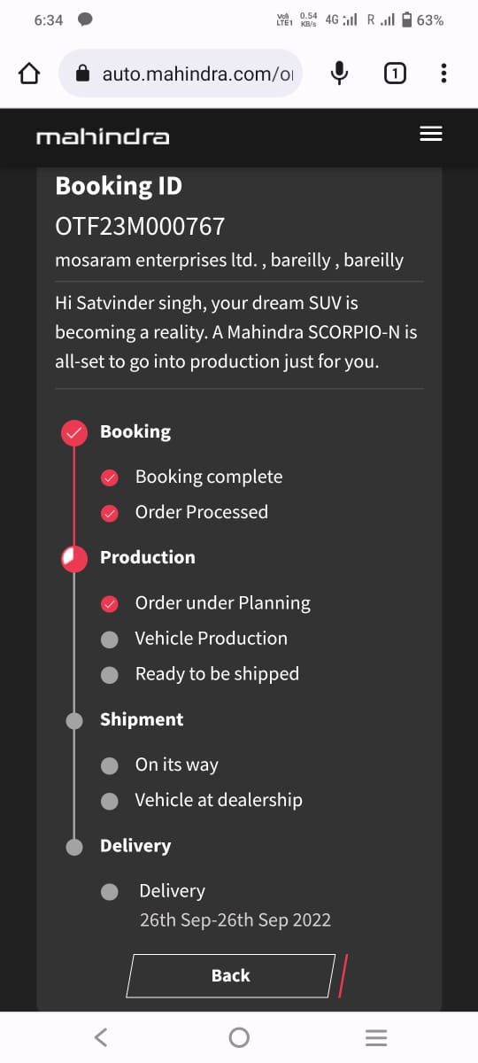 harjinderbal's tweet photo. @MahindraRise @MahindraScorpio @anandmahindra We booked ScorpioN in July with promise to deliver by 26/09/2022. It has been more than 2 weeks now and there is no update on the delivery of the vichele. This is not acceptable service from Mahindra. #Mahindraauto #mahindraScorpioN https://t.co/dbmcUXvreo
