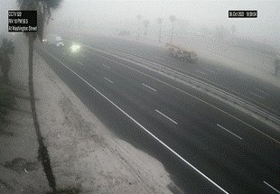 BrianDouglasKNX's tweet photo. Avoid your travels on the #10fwy if possible here thru the #CochellaValley as a large dust storm has now made its way north of #Indio. Reduced visibility will be the theme for at least another hour. @knxnews @Caltrans8 https://t.co/Ytlaekr7aj