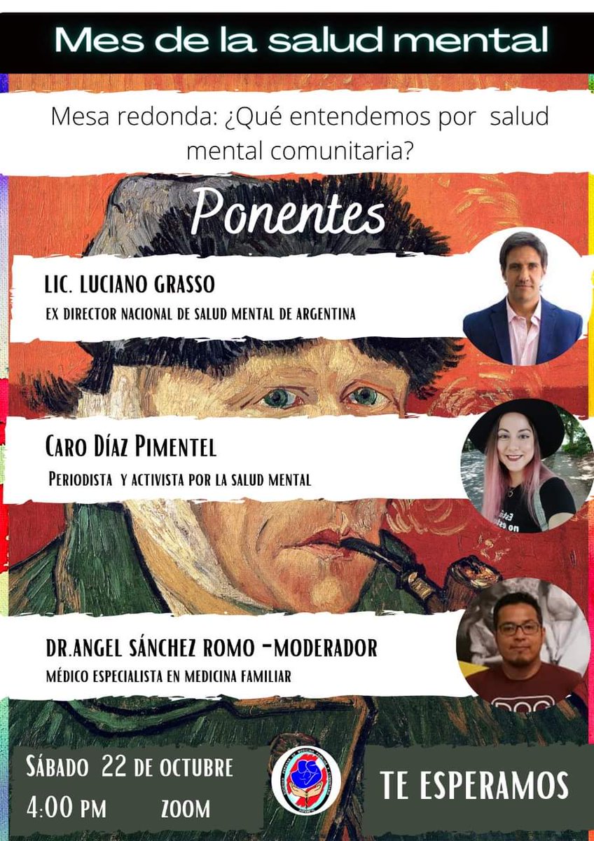 AngelSanchezR13's tweet photo. En el mes de la salud mental los invitamos a  participar de la primera Mesa Redonda del Comité de salud mental comunitaria que lleva por título: ¿QUÉ ENTENDEMOS POR SALUD MENTAL COMUNITARIA? 

Este 22 de Octubre 🗓 a las 4:00 pm
Inscripciones aquí: 👉 https://t.co/liiTsUoJGt https://t.co/QZAZji8ph2