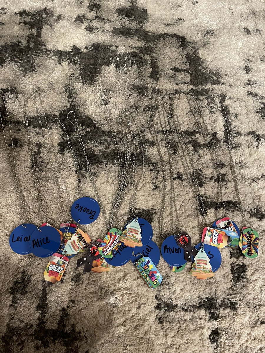 Brag tags ready to be given to my kinders tomorrow for all their hard work this past month #bestofthebest