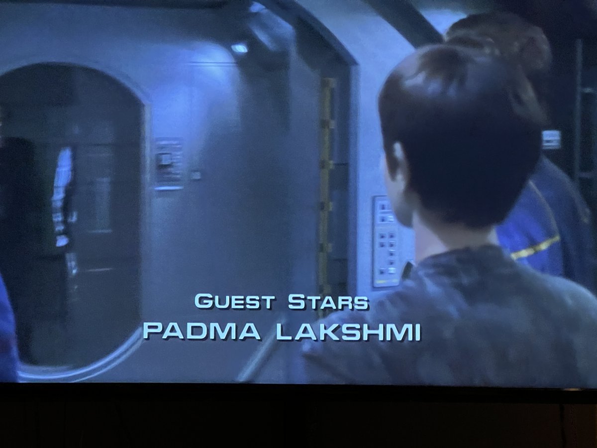 uselesstraffic's tweet photo. So I’m watching an episode of #StarTrekEnterprise from 2002 … and, surprisingly, @PadmaLakshmi is guest starring as angry, abducted royalty—what fun! Every scene she’s in, she tries to take charge. She even complains about food. Where have we seen that before?😀 @BravoTopChef https://t.co/hwQTLv7WOw
